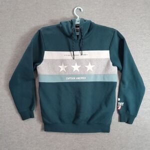 Marvel‎ Men Sweatshirt XL Green Octave Graphic Fleece Pullover
